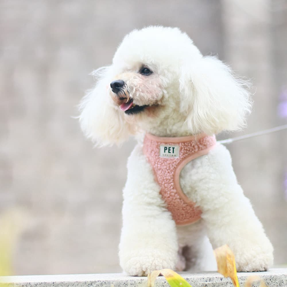犬 ハーネス もこもこ素材のやさしい装着ハーネス