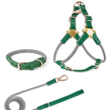 犬 ハーネス なめし革編込紐ハーネス