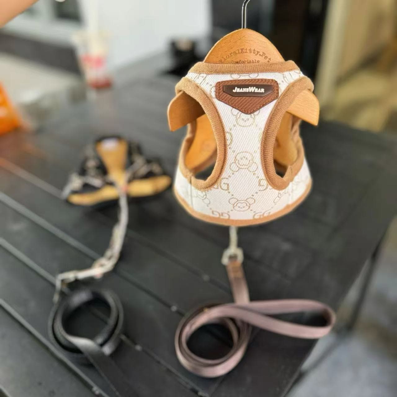 犬 ハーネス モノグラム柄 ウェア安心ハーネス