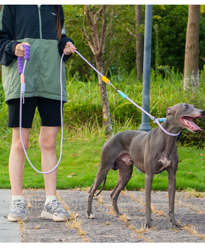 犬 ハーネス もこもこグリップ付き ながーい散歩リード