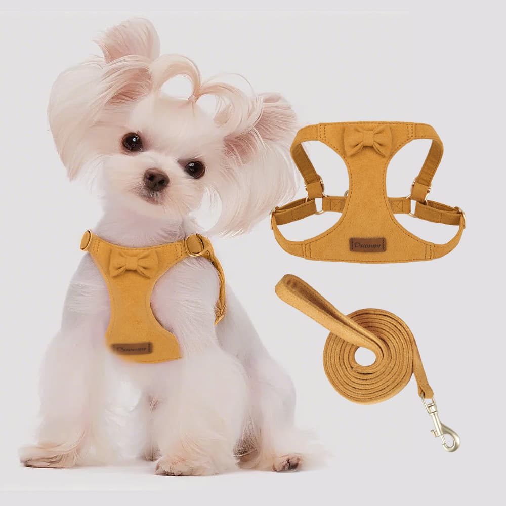 犬 ハーネス やわらかリボン付き胴輪セット