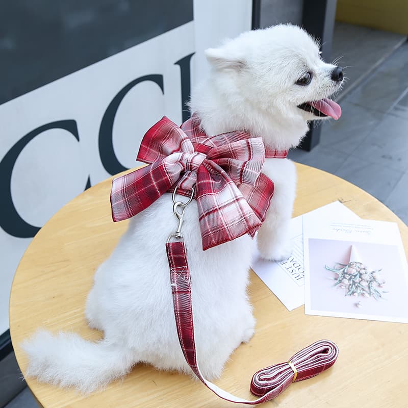 犬 ハーネス ふんわりリボンのお出かけハーネス