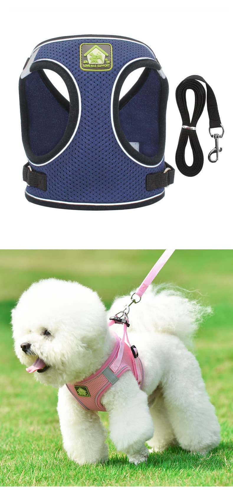 犬 ハーネス やさしい着け心地 ソフトメッシュ胴輪