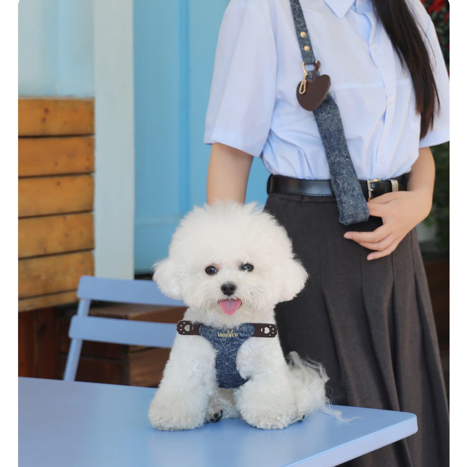 犬 ハーネス しなやかデニムハーネス