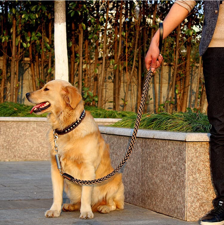 犬 ハーネス 職人手編みスタッズ革ハーネス